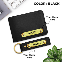 Personalised Name Wallet & Keychain Combo – Premium Leather | Stylish & Unique