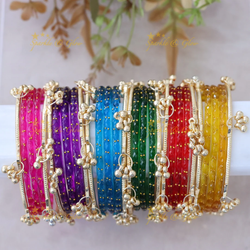 12 Bangles Set with Ghungroo – Traditional Elegant Bangles Set