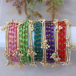 12 Bangles Set with Ghungroo – Traditional Elegant Bangles Set