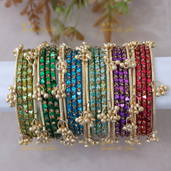 12 Bangles Set with Ghungroo – Traditional Elegant Bangles Set