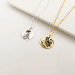Personalized Photo Round Necklace – A Memory You Can Wear ❤️