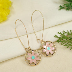 Antique Gold/Silver Plated Dual Coloured Enamel Dangler Earring