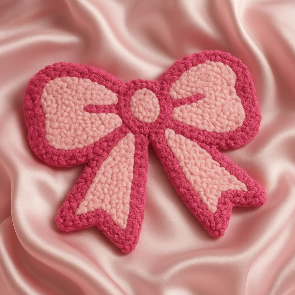 Pink Bow Mug Rug | Bow Down | Table Accent & Decor