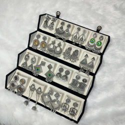 16 Premium Silver Jhumka Set with Free Bangle Gift