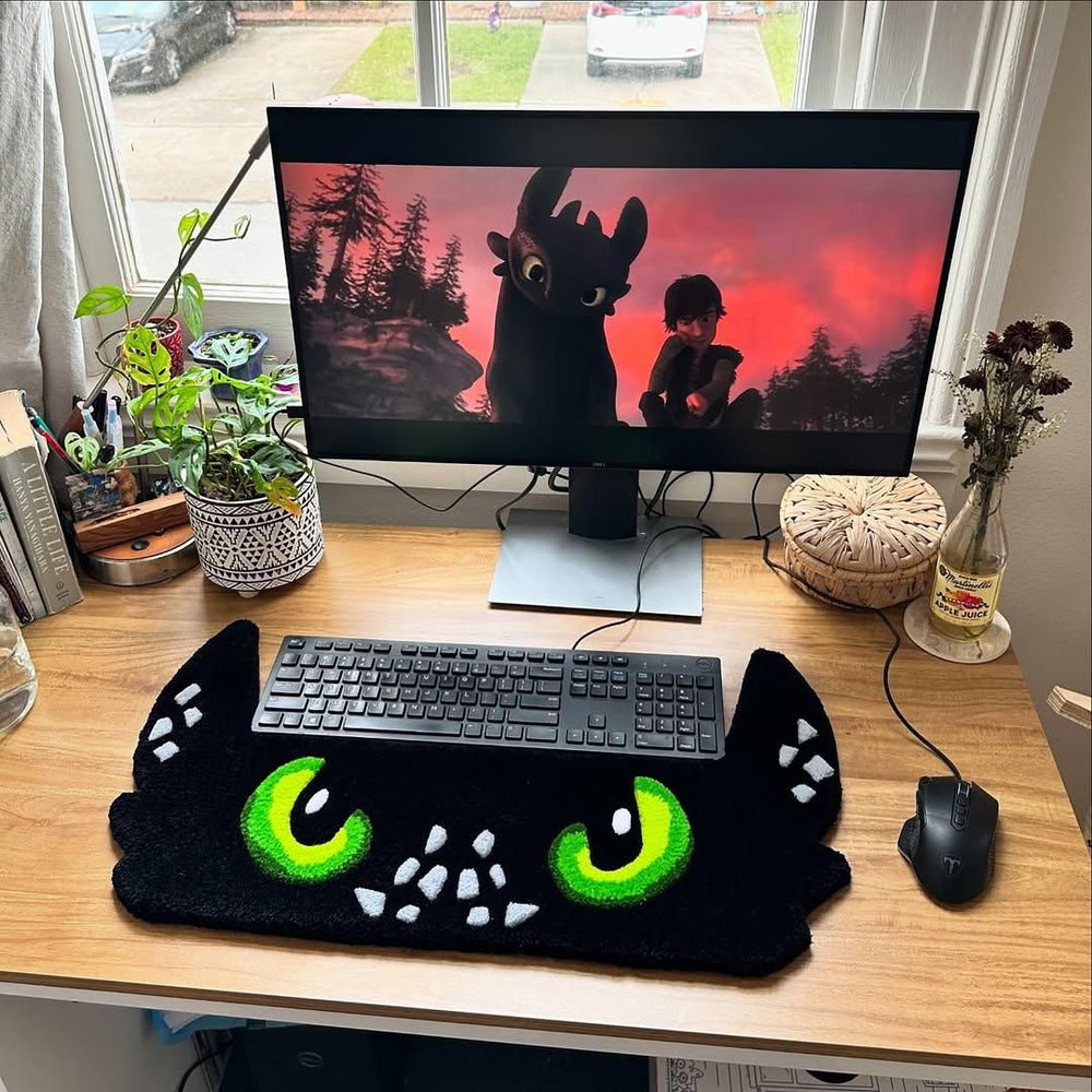 Midnight Blink Hand Tufted Keyboard Rug | Gaming & Desk Setup