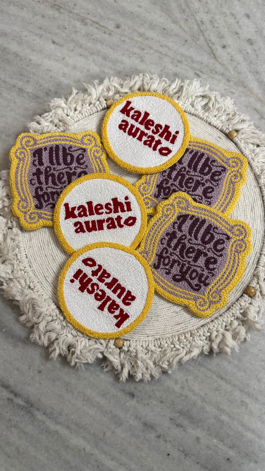 Kaleshi Aurat Mug Rug | Table Accent & Decor